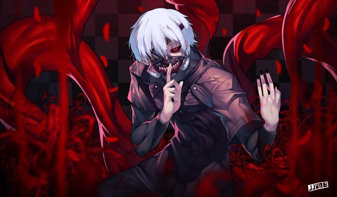 all, Male, Eyepatch, Jjune, Kaneki, Ken, Male, Mask, Red, Eyes, Short 