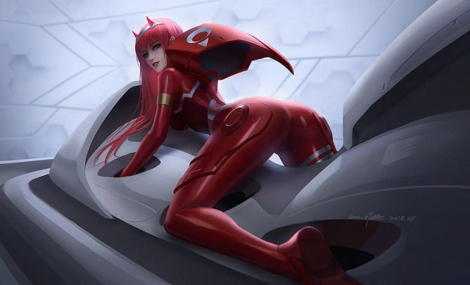Red Anime Character Wallpaper, Zero Two , Darling In - Zero Two 