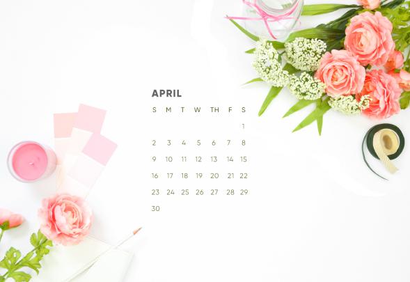 April Calendar Desktop Wallpaper | Free Download