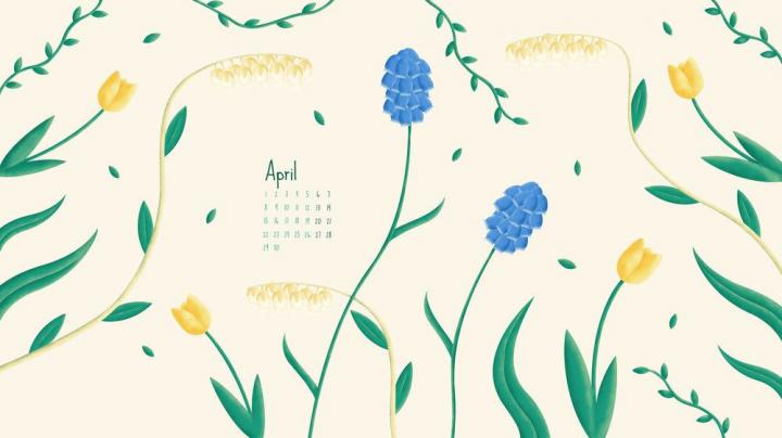 April 2020 Calendar HD Wallpaper | Calendar wallpaper, Desktop 