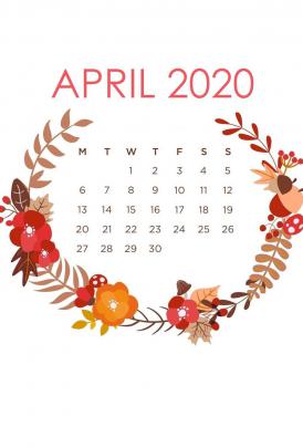 April 2020 Calendar Wallpaper for iPhone | Calendar wallpaper, Desktop 