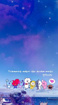 Black Aesthetic BT21 Wallpapers