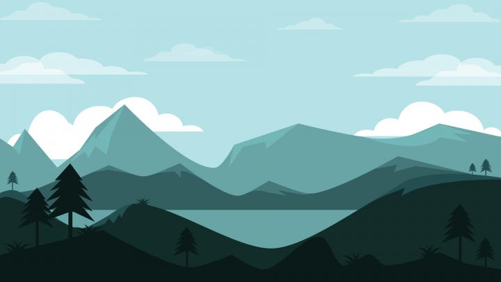 Mountains Lscape Minimal 4K Wallpapers | Wallpapers HD