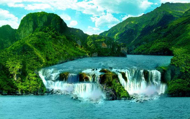 Waterfall Paradise Wallpapers