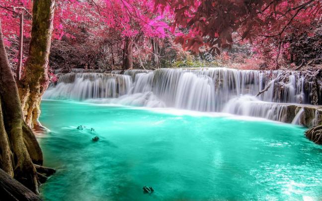 Exotic Waterfall And Lake Wallpapers
