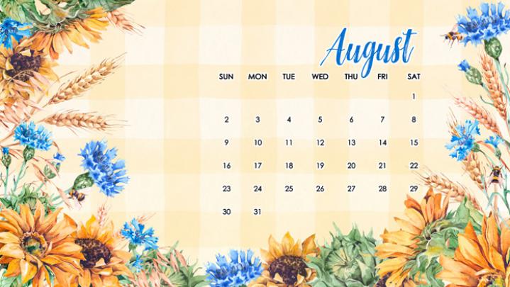 Free August Desktop Wallpaper for All Devices | i should be mopping the 