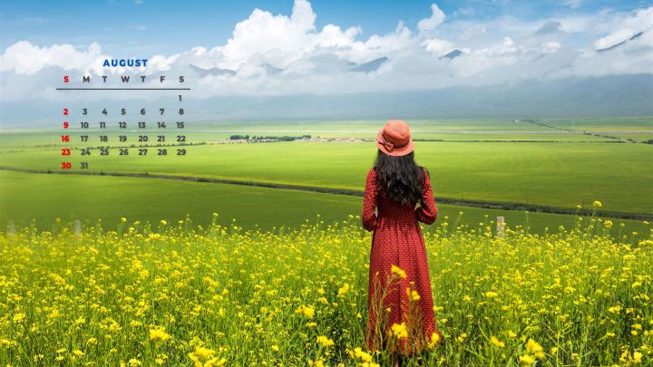 Calendar August 2020 Desktop Wallpapers Free Download
