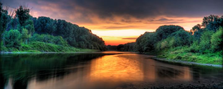 27 Dual Screen Wallpaper - Dual Monitor Wallpaper River - 1024x410 