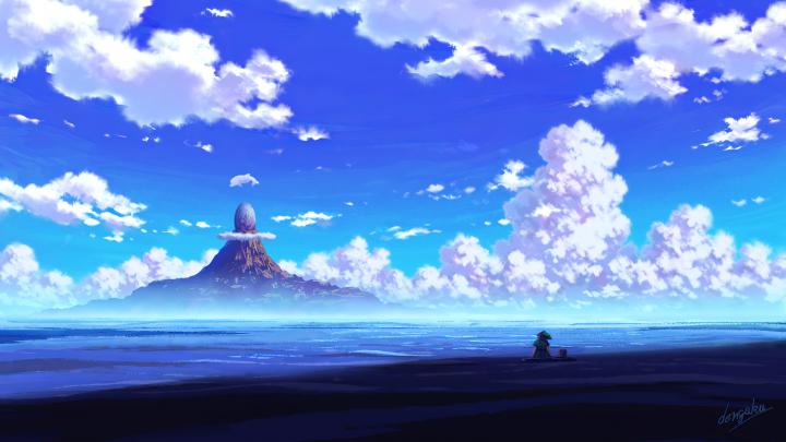 Anime Scenery Sitting 4k, HD Anime, 4k Wallpapers, Images, Backgrounds 