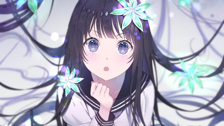 Cute Anime girl 4K HD desktop wallpaper : Widescreen : High Definition 