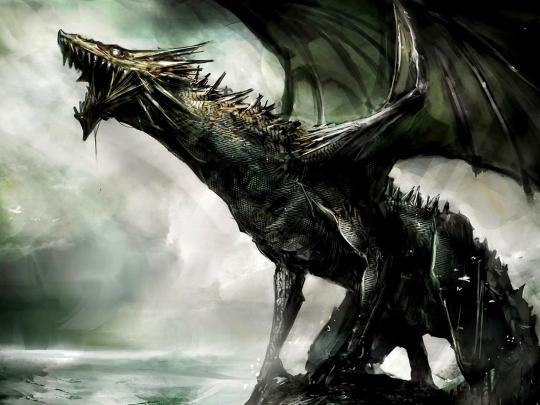 Ferocious dragon-Dragon theme artistic design wallpaper Preview 