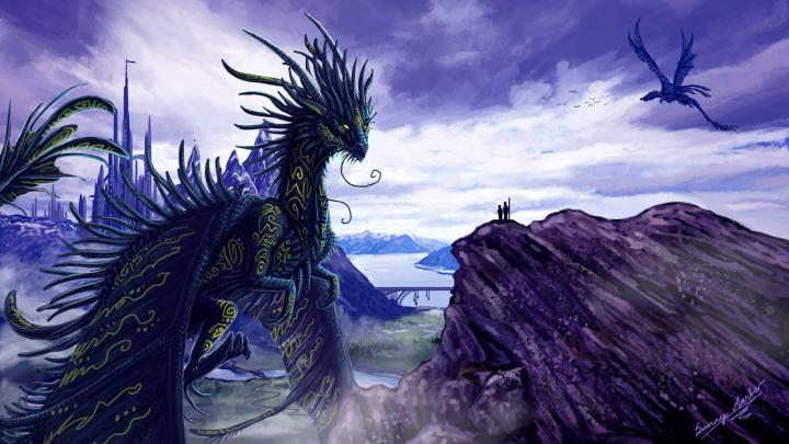 Purple Dragon Wallpapers