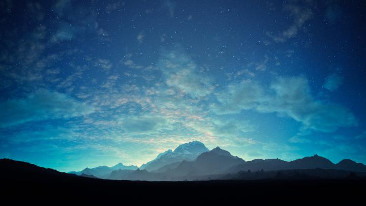 Free Desktop Starry Night Wallpaper