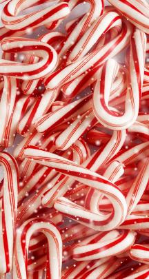 Christmas Aesthetic Candy Canes Wallpapers