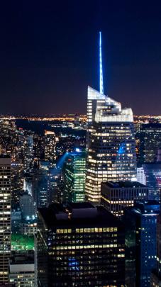 Free download New York Skyline at night 4K Wallpaper Desktop Background 