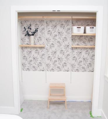 GUEST BEDROOM CLOSET TURNED OFFICE: NEW WINDOW TRIM \u0026 WALLPAPER 4K 