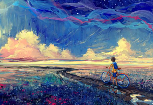 bicycle, Artwork, Fantasy Art Wallpapers HD \/ Desktop and Mobile 