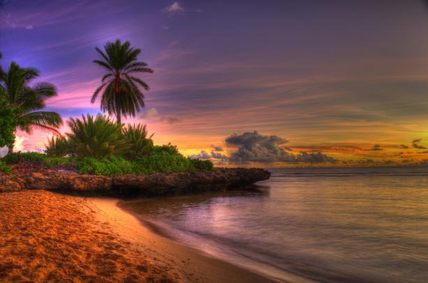 Beach Sunset HD Wallpaper -
