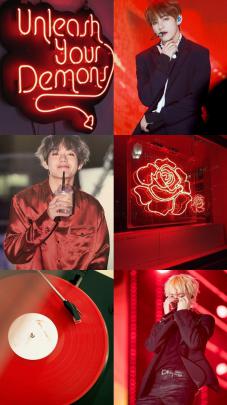 BTS Red Aesthetic Wallpapers