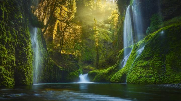 2560x1440 Dreamy Waterfall 1440P Resolution HD 4k Wallpapers, Images 