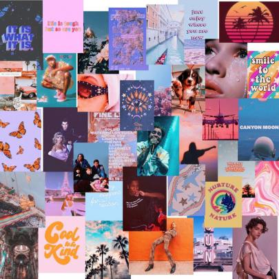 80 pcs Rainbow Aesthetic Collage Kit in 2020 | Aesthetic collage 