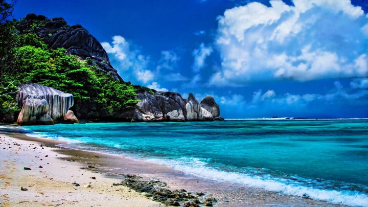 Anse Beach, La Digue Isl Hd Desktop Background