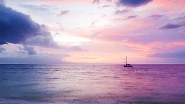 wallpaper for desktop, laptop | mc27-wallpaper-dreamy-sea-boat-blue