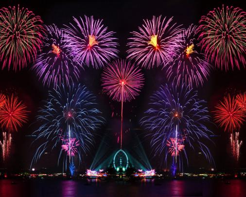 Happy New Year New Years Eve Fireworks In Australia Desktop Wallpaper 