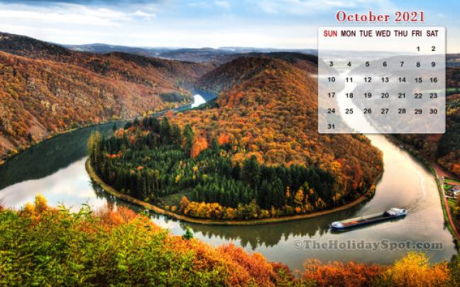 Calendar Wallpaper - October 2021 - Wallpapers from TheHolidaySpot