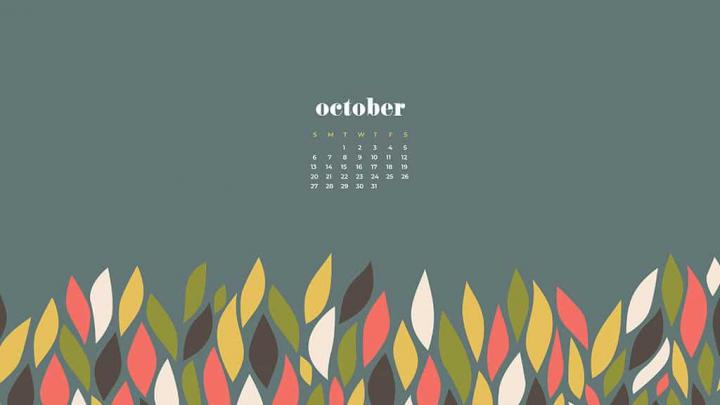 October 2021 Calendar Desktop Wallpaper - Keepingup With Thegreen