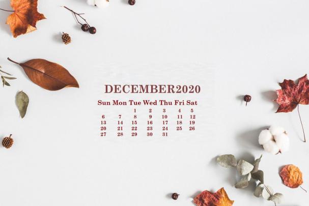 December 2020 Desktop Wallpaper Calendar | Desktop wallpaper calendar 
