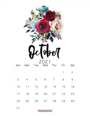 October 2021 Wallpaper Calendar \u2013 United States Map