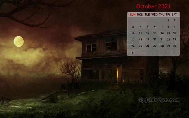 October 2021 Calendar Wallpaper