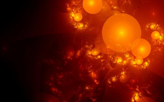 Bubbles Orange Abstract Background | HD Wallpapers
