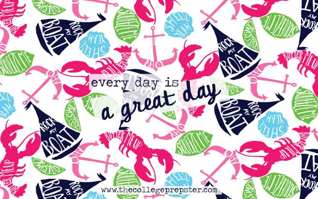 Preppy Desktop, iPad, iPhone, FB Wallpaper - Carly the Prepster