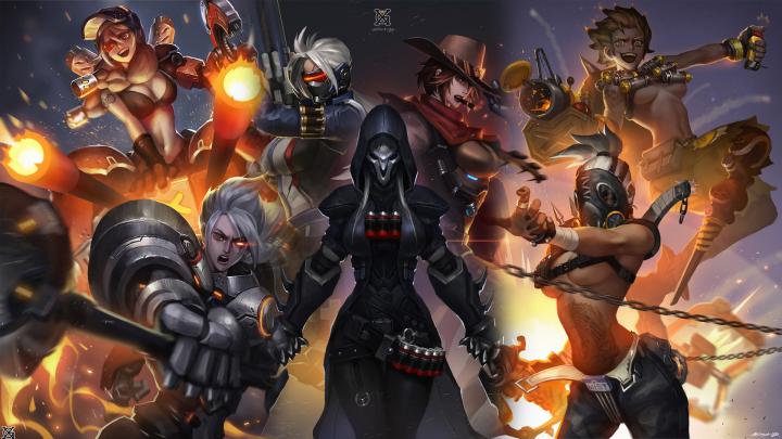 Download 1920x1080 wallpaper overwatch, girl warriors, all, full hd 