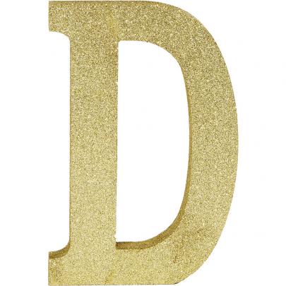 Glitter Gold Letter D Sign 6in x 9in | Gold letters, Letter d, Glitter 