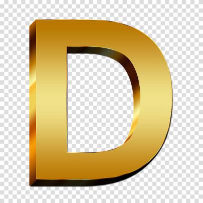 Yellow Product Design Pattern, letter D transparent background PNG 