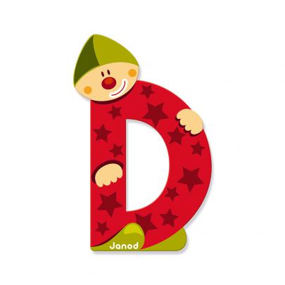 Clown Letter - D (wood)