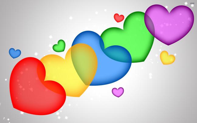 Colorful Hearts Wallpapers