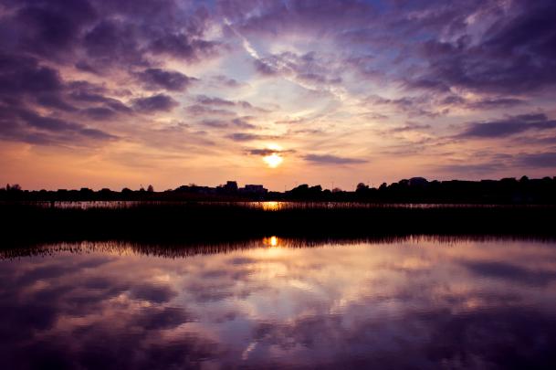 High quality desktop wallpaper of sky, image of sunset, river 