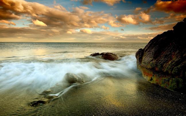 Scenery Beautiful Sea Waves Ocean Landscape High Quality Wallpapers HD 