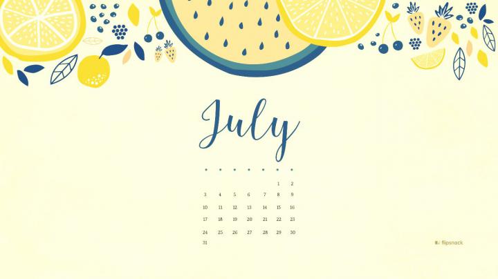 [32+] July 2018 Calendar Wallpapers 