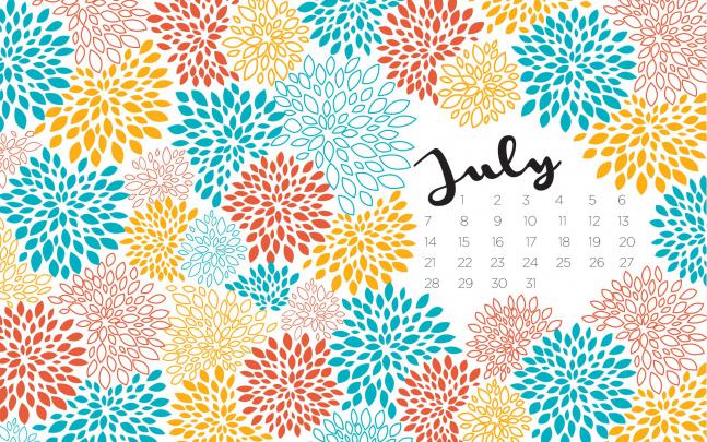 [49+] Free July Wallpaper with Calendar 