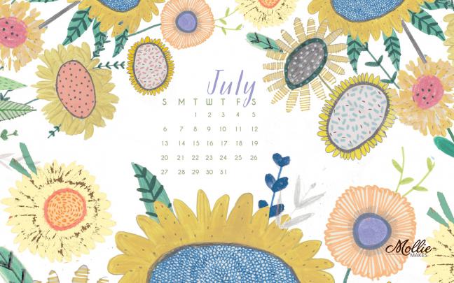 [49+] Free July Wallpaper with Calendar 