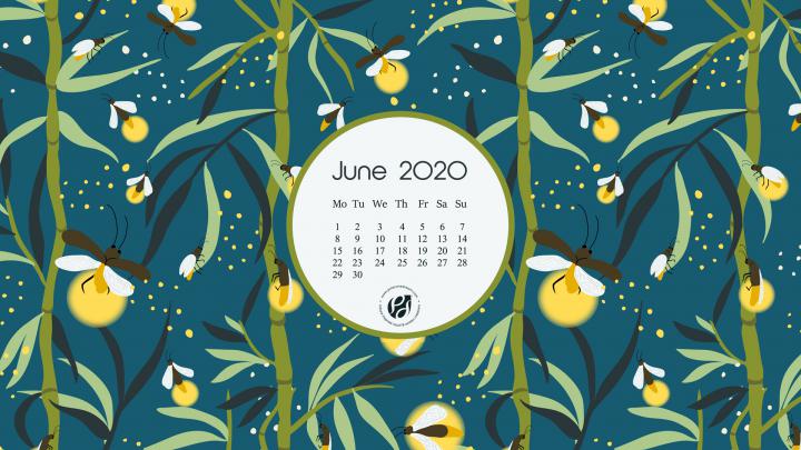 A Poem About Fireflies + June 2020 Free Illustrated Wallpapers 