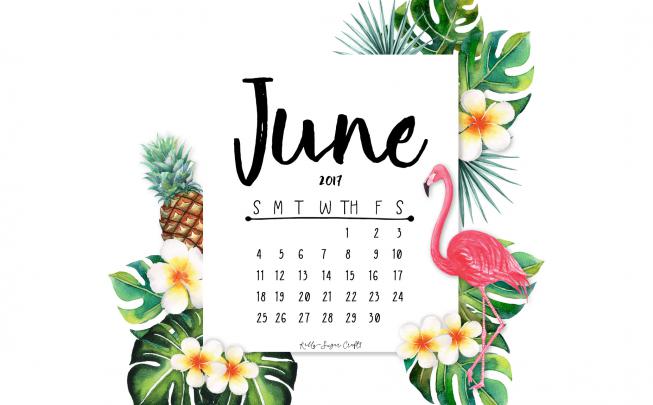 June 2017 Printable Calendar + Wallpapers - Kelly Sugar Crafts