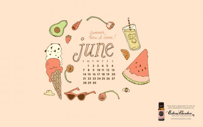 Desktop Wallpapers Calendar June 2016