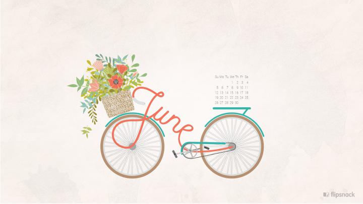 June 2017 Calendar HD Wallpaper | Background Image | 1920x1080