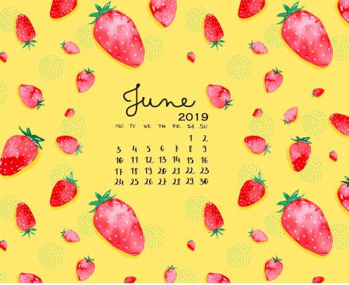 Free download Cute June 2020 Calendar Floral Wallpaper for Desktop 